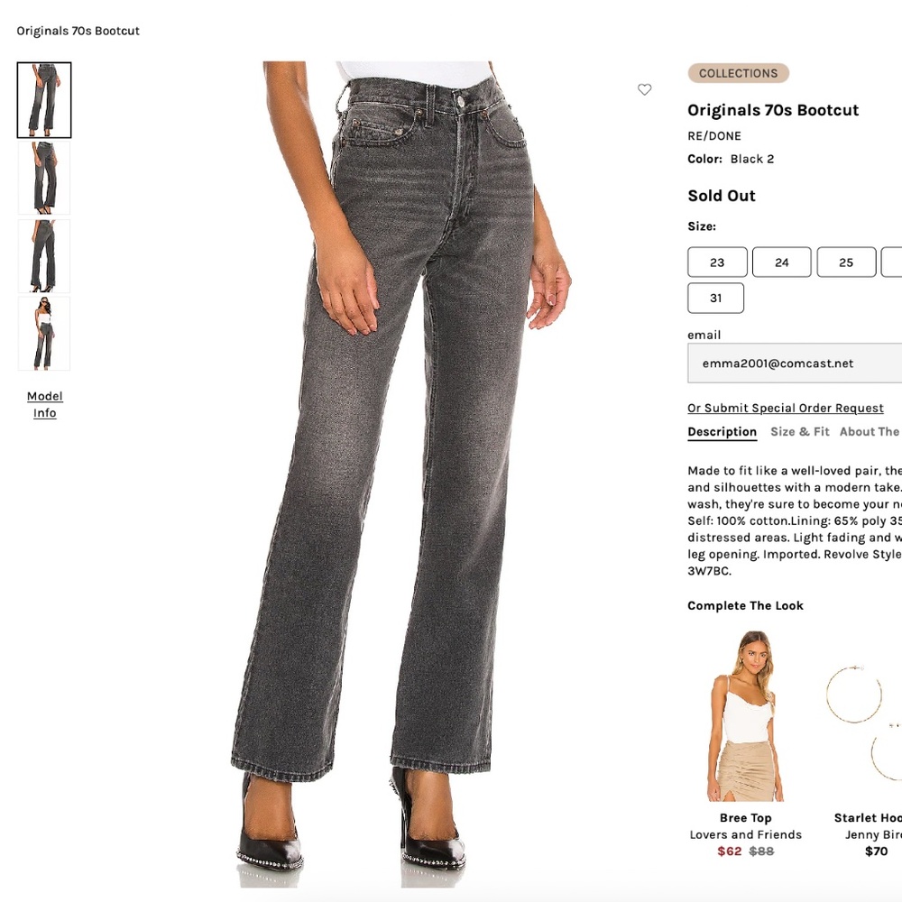 RE/DONE Originals 70s Bootcut in Black 2